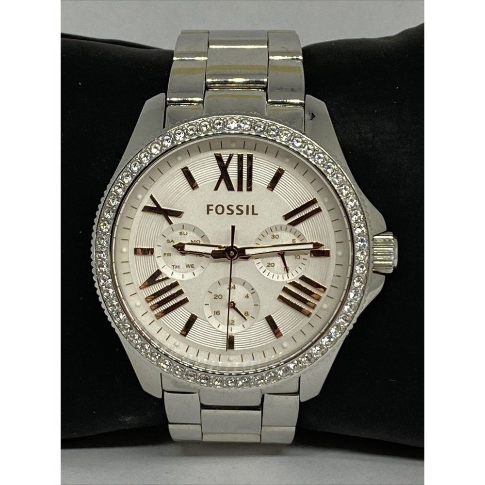 Fossil AM4629 Women Silver Stainless Steel White A